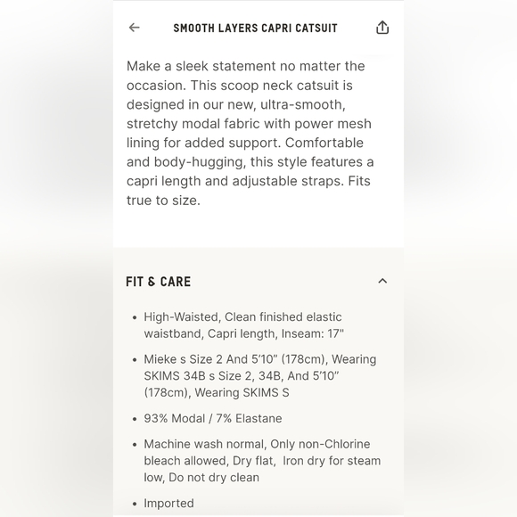 💕SKIMS Smooth Layers Skimpy Strap Catsuit Capri Bodysuit Pink Mauve REDWOOD L - Picture 12 of 14